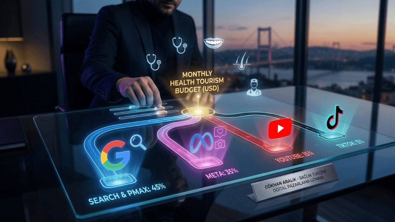 Aylık bütçeyi kanallara (Google, Meta, YouTube, TikTok) nasıl dağıtmalıyız